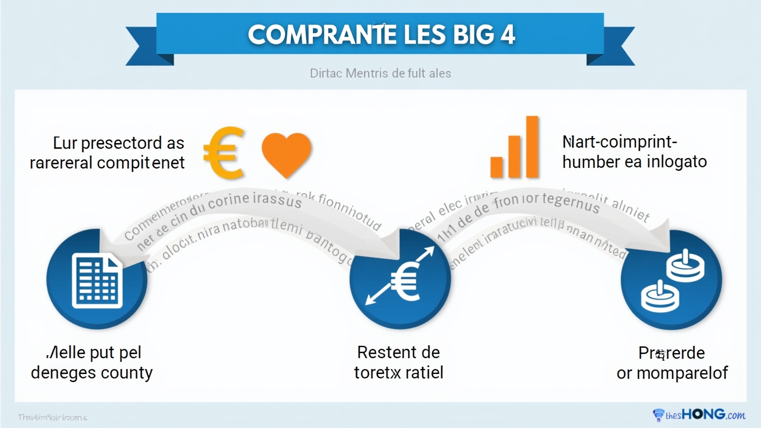 Schéma illustrant les activités principales des Big 4