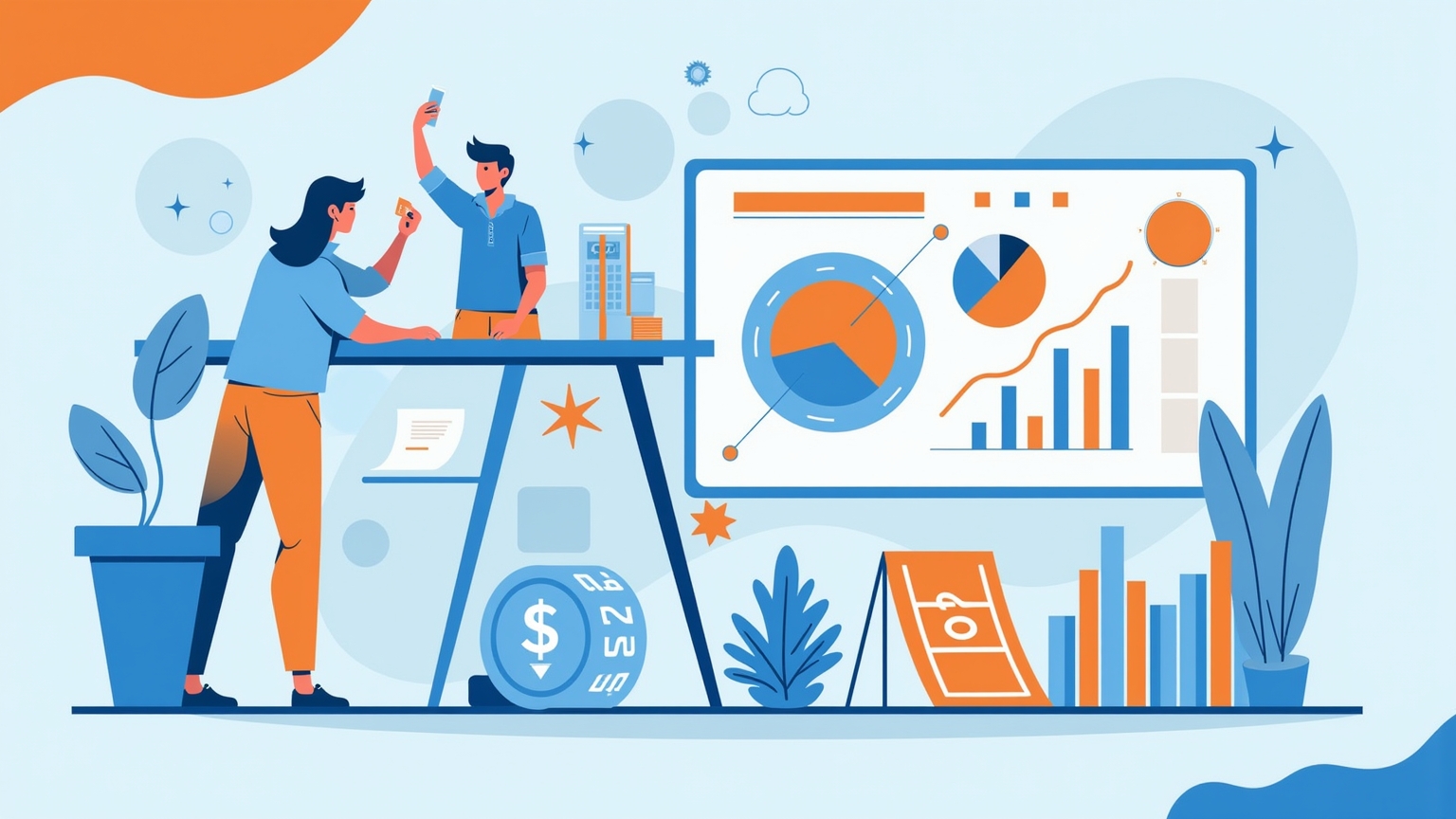 Illustration métier banque d'affaires